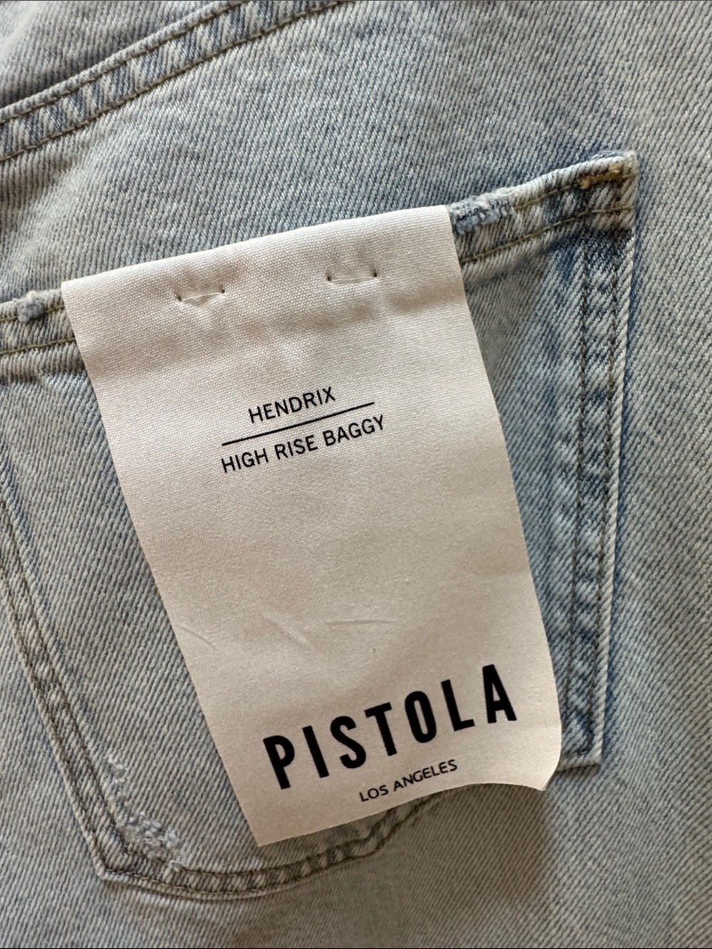 pistola Hendrix High Rise Baggy Jeans - Light Blue